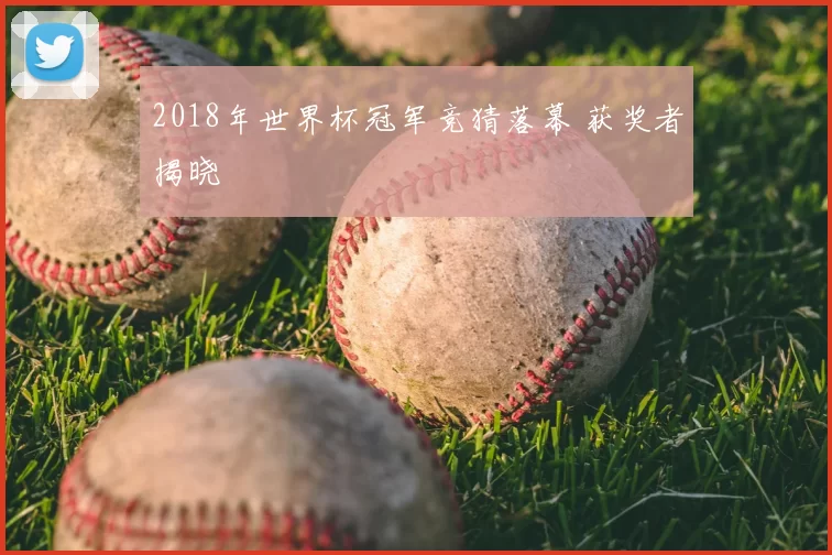 2018年世界杯冠军竞猜落幕 获奖者揭晓